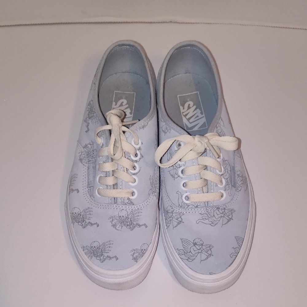 Vans Authentic Love You To Death Ballad Blue/True White Sneakers 2021 W8 M6.5 - Picture 1 of 11